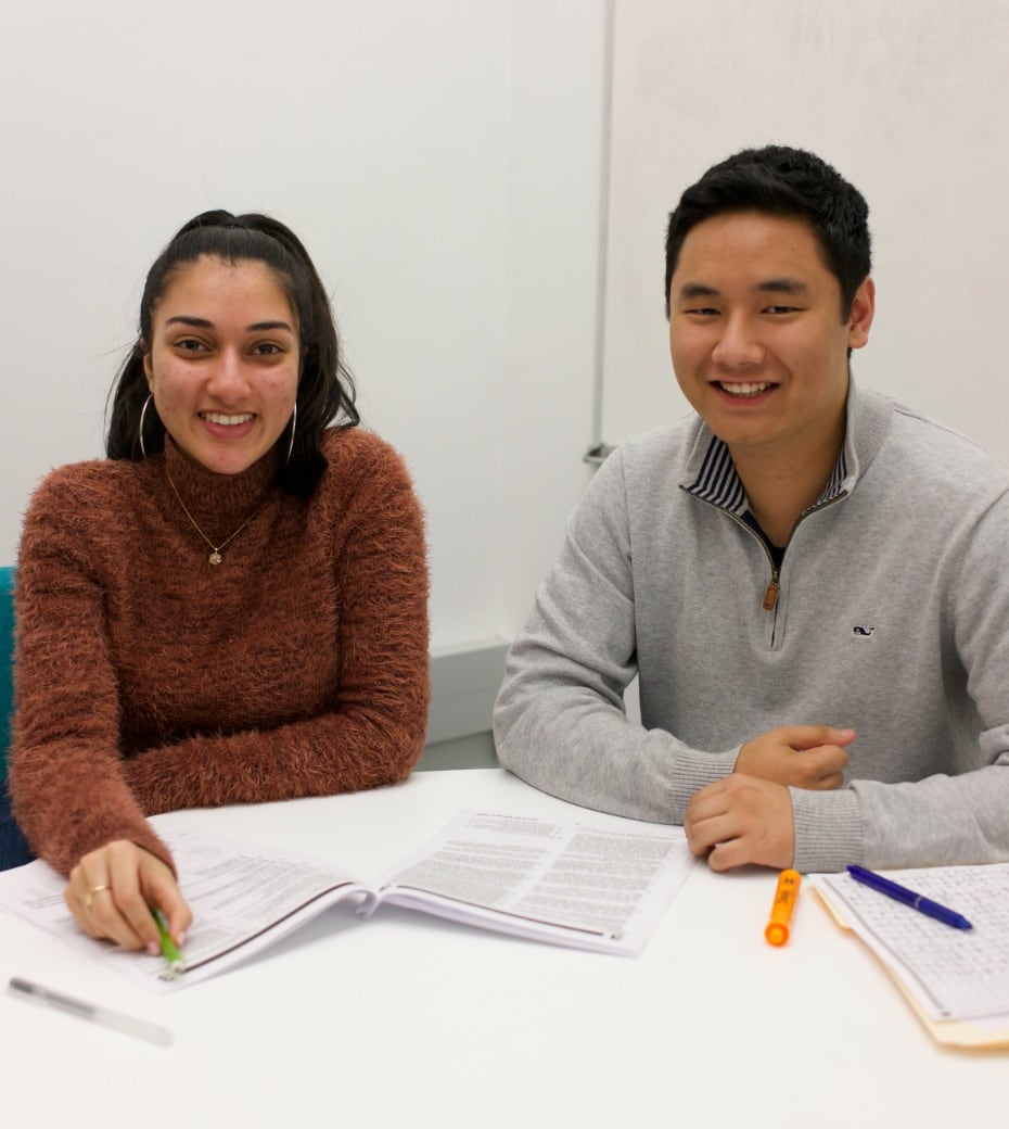 Photo of a student and tutor